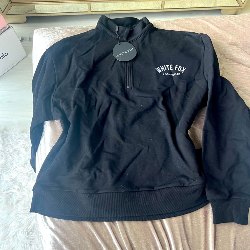 White Fox Half Zip (New with tags!)